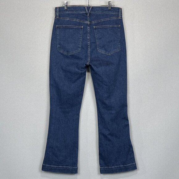 Veronica Beard Jeans Womens 31 Blue Carson High Rise Ankle Flare Stretch Denim - Picture 2 of 11